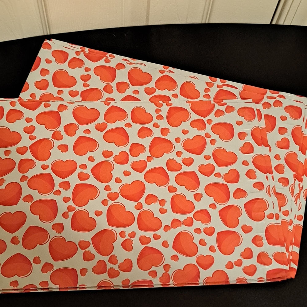 15ct 10x13 Valentines Polymailers